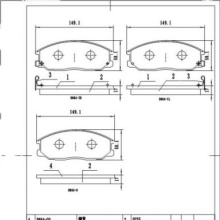 D864 Factory auto brake pads for HYUNDAI ACCENT I (X-3) GRANDEUR (TG) PONY (X-2)